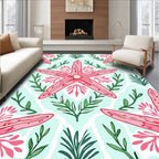 Pink Starfish Coral Pattern Rug