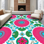 Bright Floral Mandala Pattern Rug