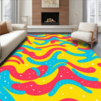 Abstract Wavy Dot Pattern Design Rug