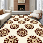 Vintage Sunburst Medallion Pattern Rug