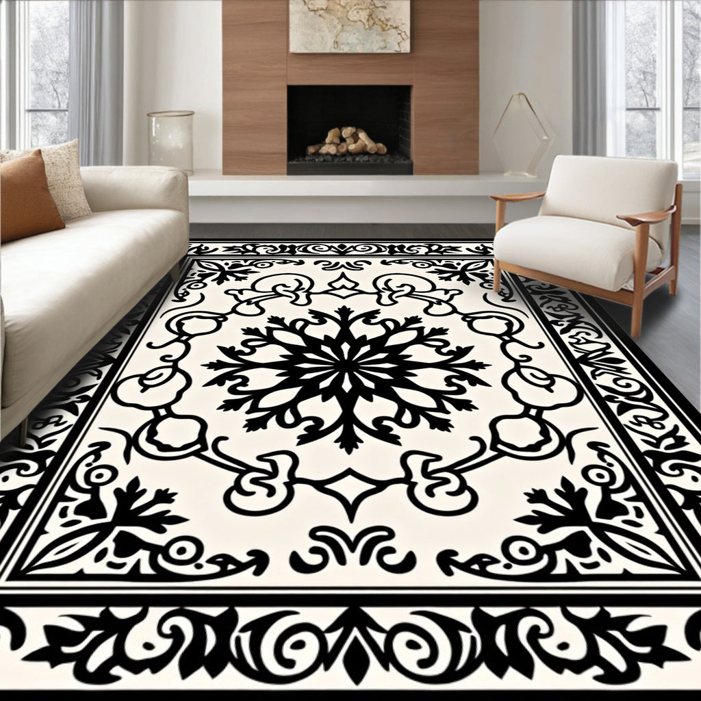 Classic Swirl Mandala Ornate Decoration Rug