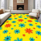 Retro Flowers Pattern Rug