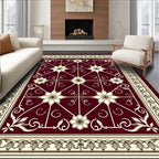Elegant Floral Screen Inspired Design Rug