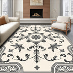 Vintage Floral Scrollwork Pattern Rug