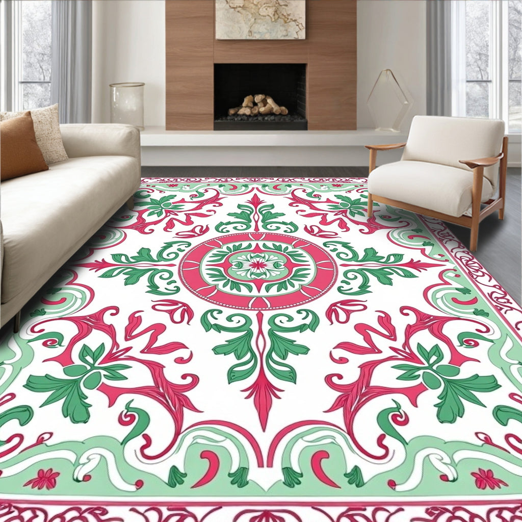 Vintage Floral Swirl Pattern Rug