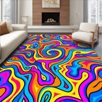 Vibrant Swirl Abstract Pattern Rug