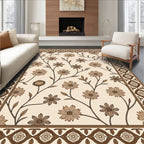 Classic Floral Vine Border Design Rug