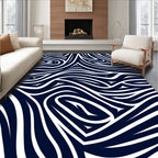 Bold Abstract Swirl Pattern Rug