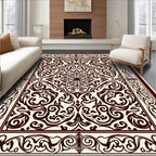 Intricate Floral Swirl Pattern Rug