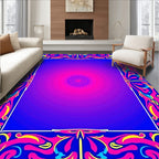 Vibrant Swirl Border Design Rug