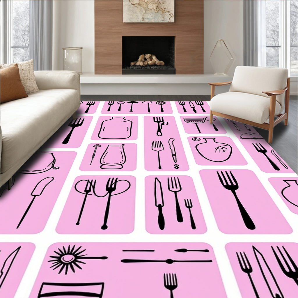Vintage Kitchen Utensil Collection Rug