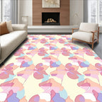 Soft Color Abstract Floral Pattern Rug