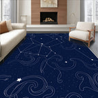 Celestial Constellation Swirl Pattern Rug