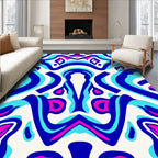 Vibrant Abstract Swirls Pattern Rug