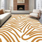 Abstract Wavy Linen Pattern Rug