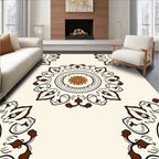 Circular Paisley Motif Pattern Rug