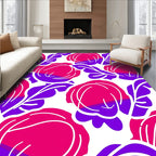 Bold Floral Leaves Pattern Rug