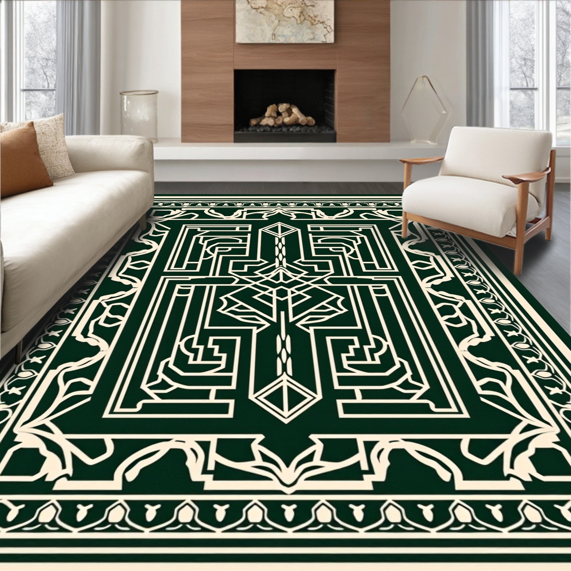 Art Deco Geometric Symmetry Design Rug