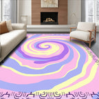 Pastel Swirl Abstract Pattern Rug