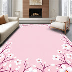 Pink Cherry Blossom Branches Rug