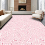 Soft Pink Swirl Pattern Rug