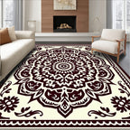 Intricate Mandala Floral Pattern Design Rug