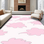 Pink Cloud Patterned Whimsical Design Rug