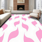 Pink Swoop Pattern Design Rug