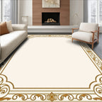 Ornate Gold Scroll Filigree Rug