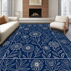 Classic Floral Vine Leaf Pattern Rug