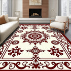 Ornate Floral Mandala Pattern Rug