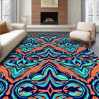 Vibrant Surreal Organic Pattern Rug