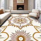 Ornate Floral Inspired Mandala Pattern Rug