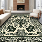 Ornate Floral Mandala Pattern Rug