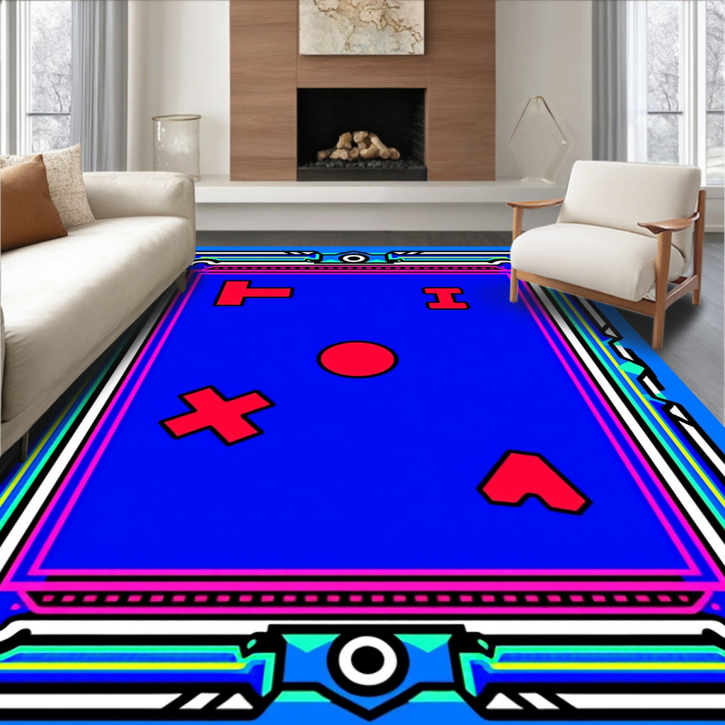 Bright Geometric Abstract Graphic Rug