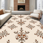 Ornate Damask Floral Pattern Rug