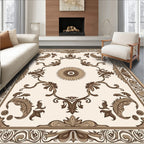 Vintage Floral Scroll Pattern Rug