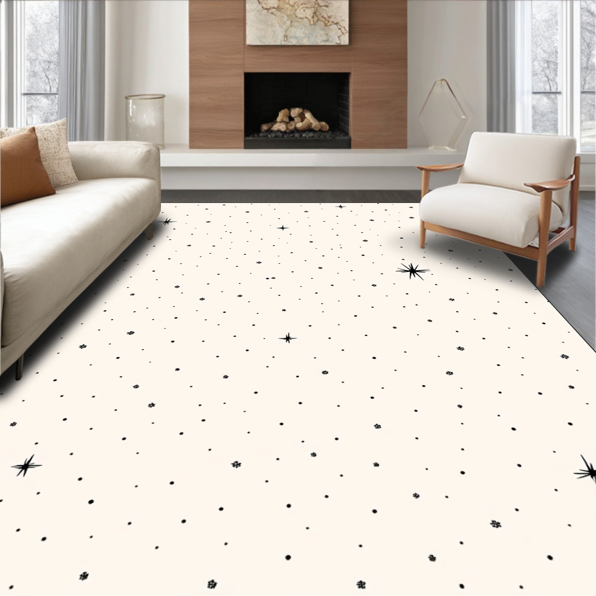 Stellar Dot Pattern Rug