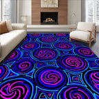 Vibrant Swirl Geometric Pattern Rug