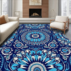 Intricate Floral Mandala Pattern Design Rug