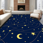 Night Sky Celestial Star Pattern Rug