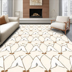 Pastel Abstract Petal Pattern Rug