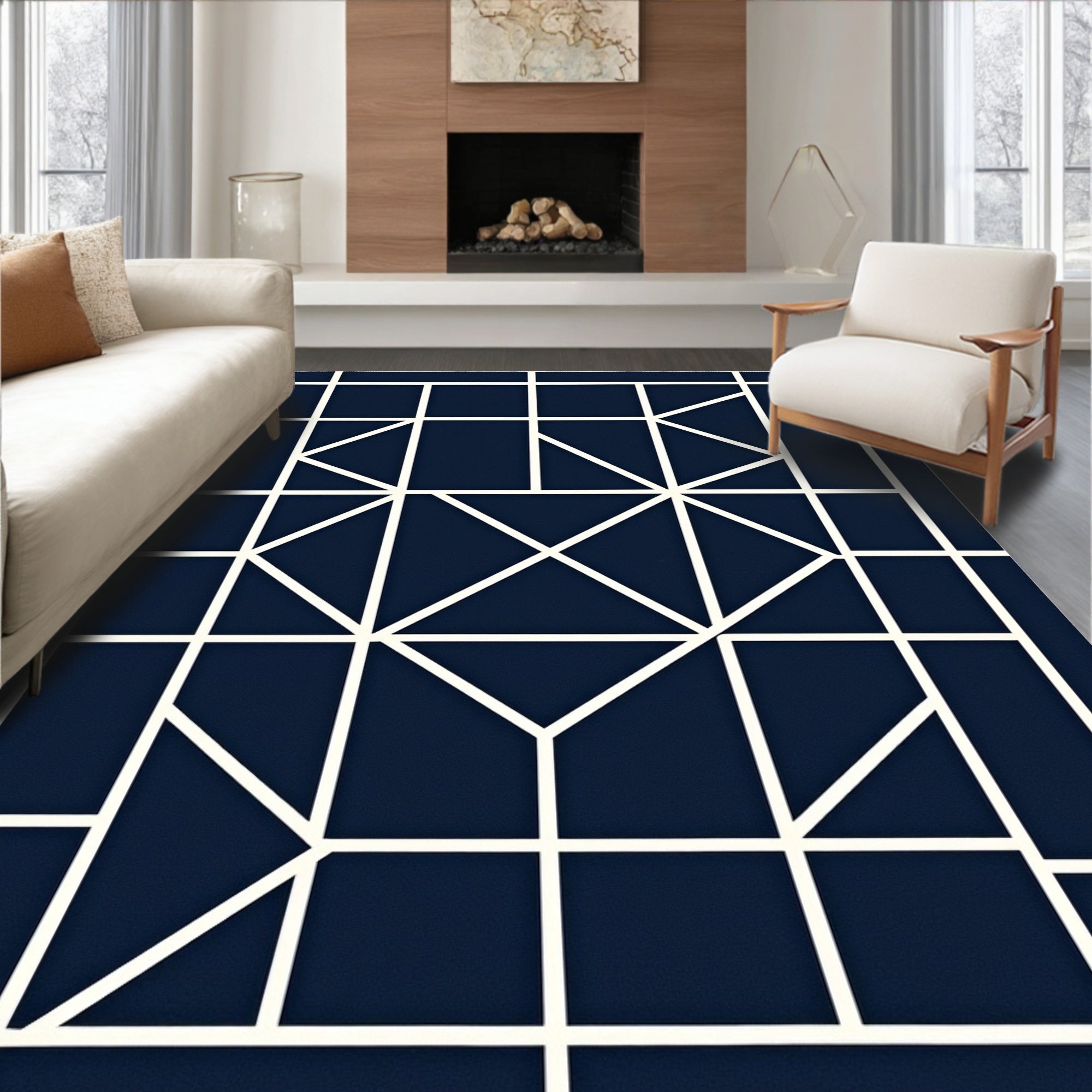 Geometric Abstract Design Rug