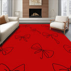 Classic Red Bows All Over Rug