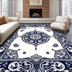 Intricate Ornamental Medallion Border Rug