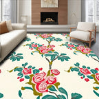 Charming Floral Tree Branch Pattern Rug