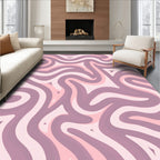 Soft Pink Purple Swirl Pattern Rug