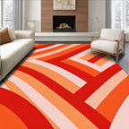 Warm Tones Arc Pattern Design Rug
