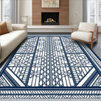 Geometric Deco Style Lattice Pattern Rug