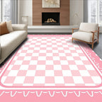 Pink Checkerboard Cute Design Rug